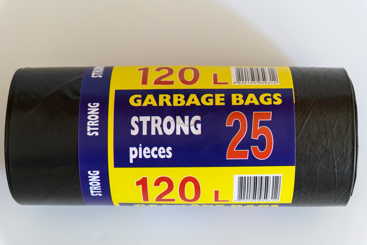 Пакети для сміття POLYBAG 120 л, посилені, 25 шт.